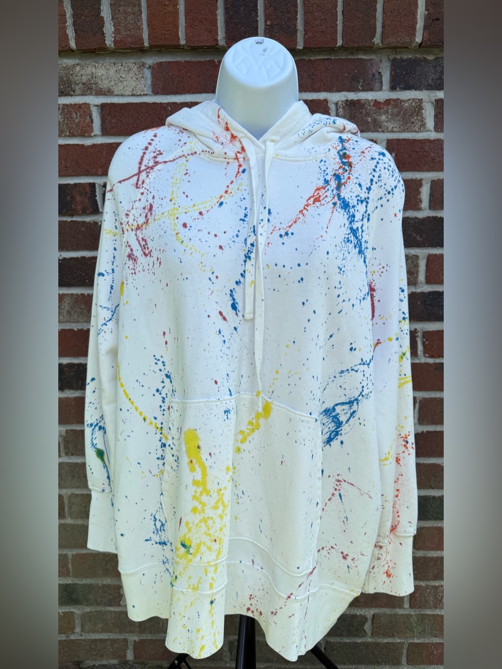 $298 retail - ATM Anthony Thomas Melillo  hand painted - oversized hoodie